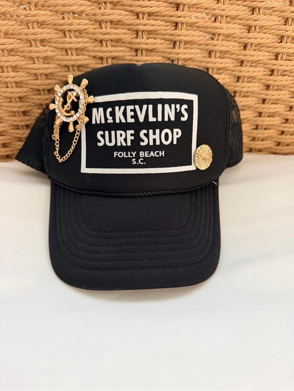Kids surf shop trucker with customized pins